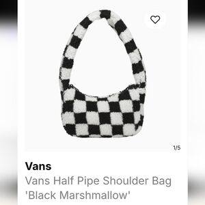 Vans Half Pipe Shoulder Bag 'Black Marshmallow' Zipper Closure New With Tags